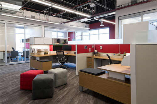 2019時(shí)尚簡約風(fēng)格員工辦公室裝修圖